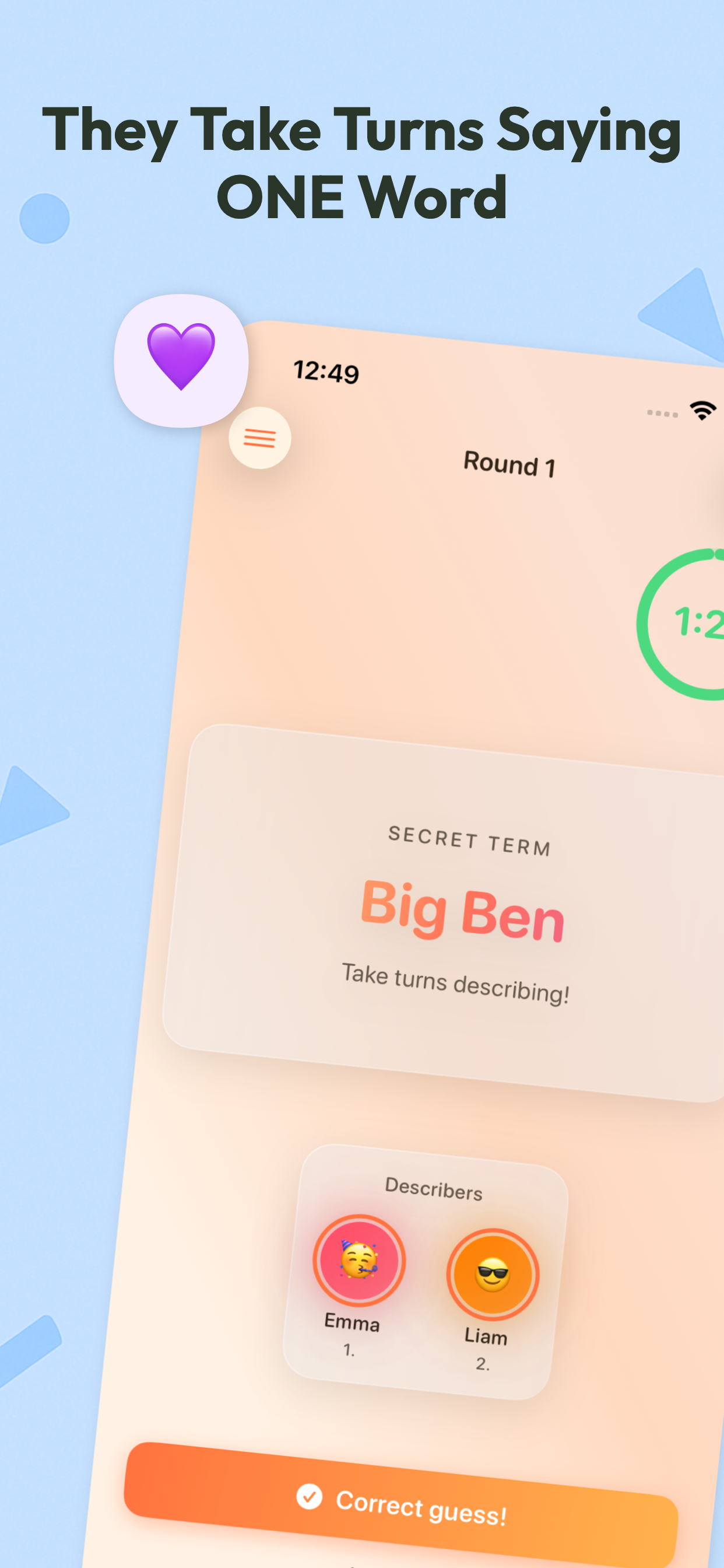 One Word At A Time - Round View